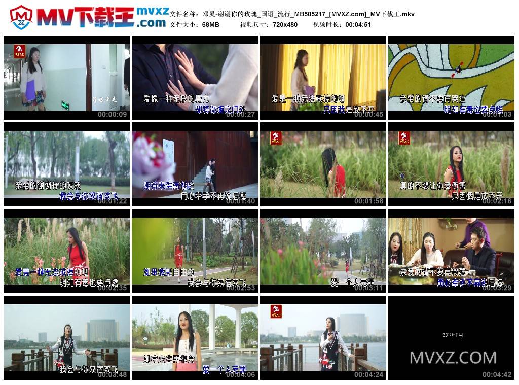 邓灵-谢谢你的玫瑰_国语_流行_MB505217